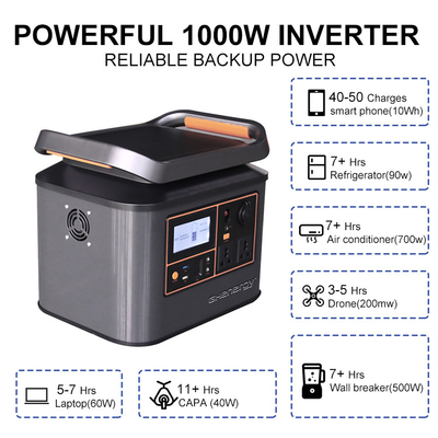 キャンプのために実用的な500W 1000Wのポータブル太陽動力火車